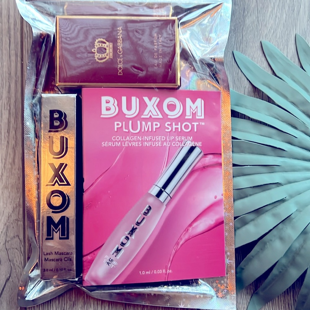 New! Deluxe Sample perfume & BUXOM MINI Mascara & lip serum